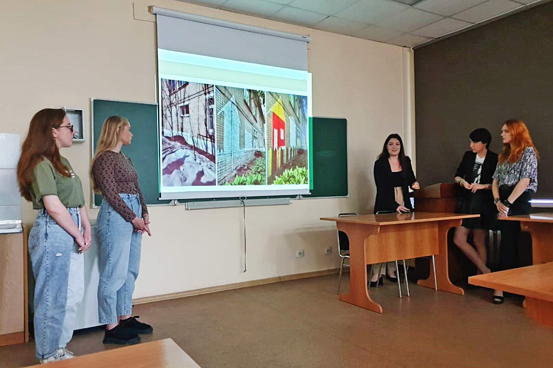 Результат работы -  на фасаде детского сада: студенты-дизайнеры ВГУЭС успешно реализовали собственный ландшафтный проект